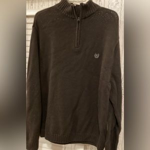 Men’s Size XL Chaps 1/4 Zip Brown Sweater